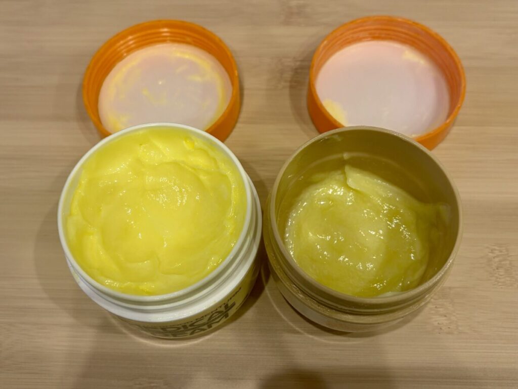 メディカルクリームとユースキンの実際の見た目の画像